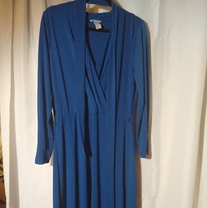 Blue 411 Dress with belt